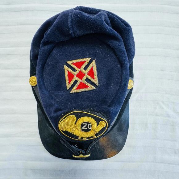Civil War Union Kepi Hat Replica 20th Infantry Regiment Wool Cap Reenactmen - Picture 3 of 7